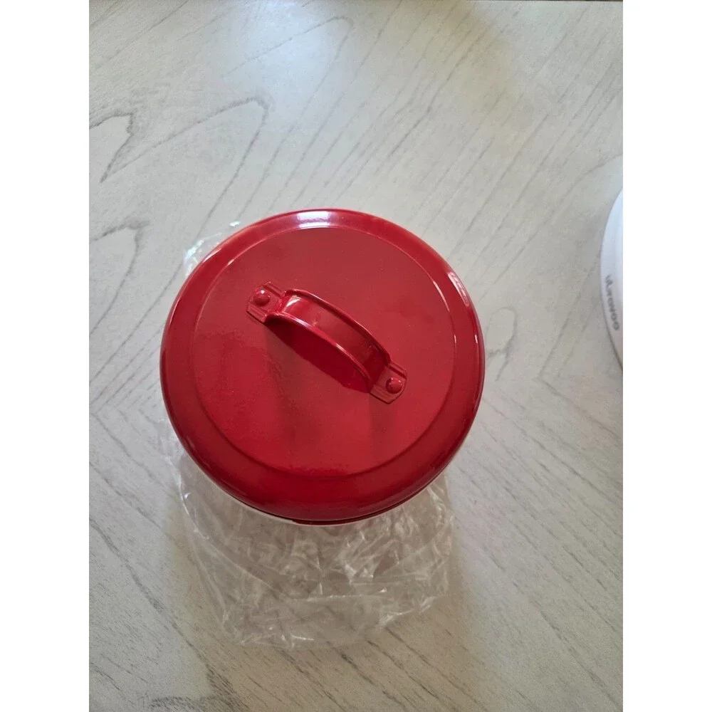 DAYYET Farmhouse Cookie Jar - 1 Gallon, Red